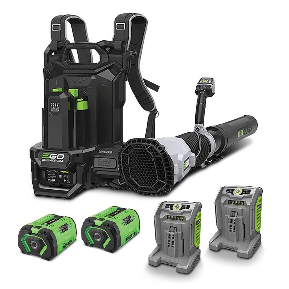 EGO POWER+ 56V Brushless 2 x 10.0Ah 1360m³/h Dual Port Commercial Backpack Blower Kit LBPX8016-2