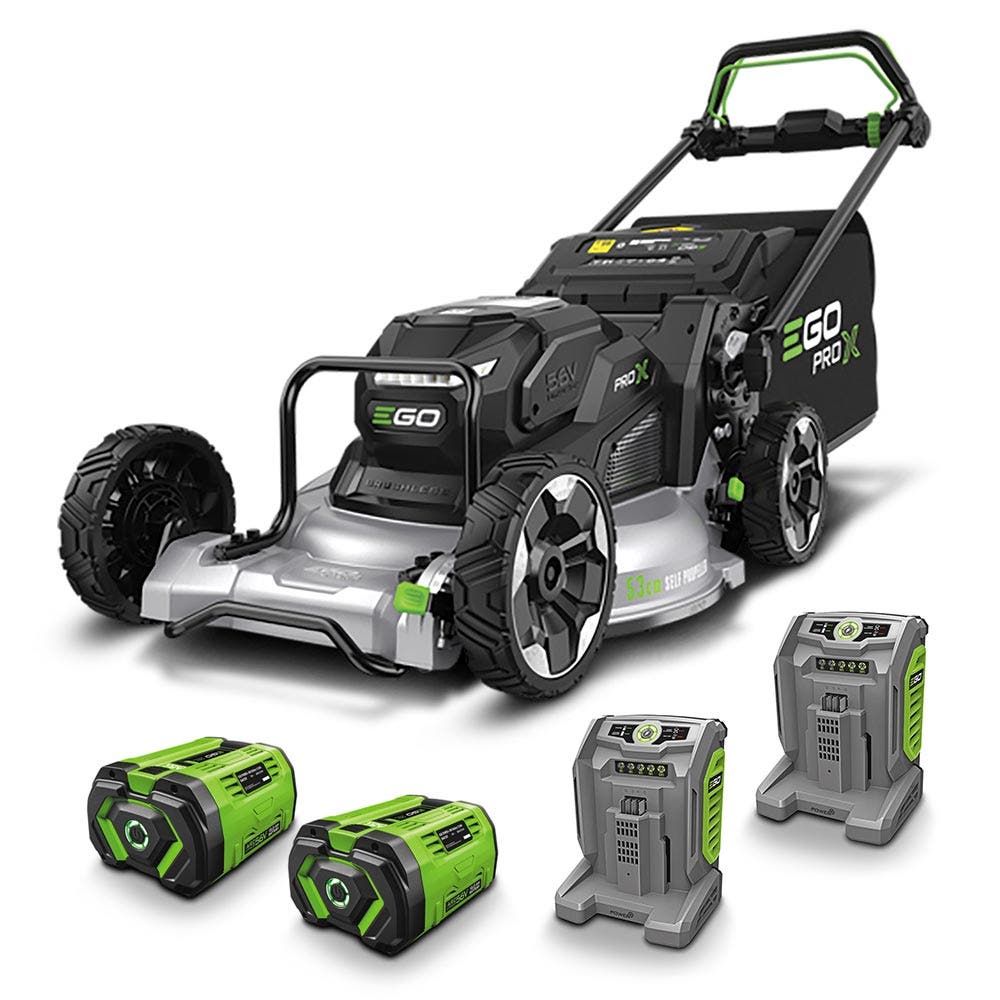 EGO 56V POWER+ Commercial 53cm Aluminium Deck Self-Propelled Lawn Mower 2 x 12.0Ah Kit LMX5307SP-2