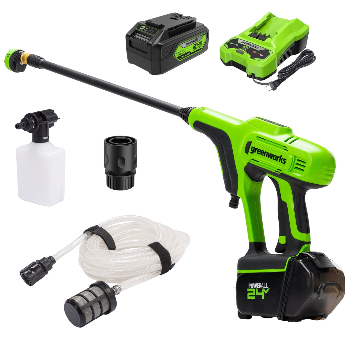 Greenworks 24V POWERALL 600 PSI Power Cleaner Kit PW0602A2 product image