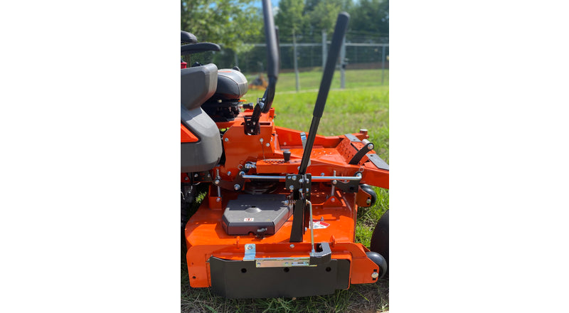 Husqvarna 966488701 operator controlled discharge chute fitted to mower; mower not included