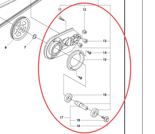 Genuine Husqvarna K1260 Bearing Housing Assembly 581351710