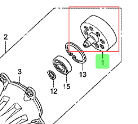 Genuine Honda CLUTCH DRUM FOR Honda UMK425U UGUT Brushcutter 22100-VL1-631