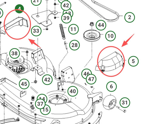 Genuine Husqvarna Deck Cover Set(2)For Z146 246 RZ4622 TS246/532405506 597683301