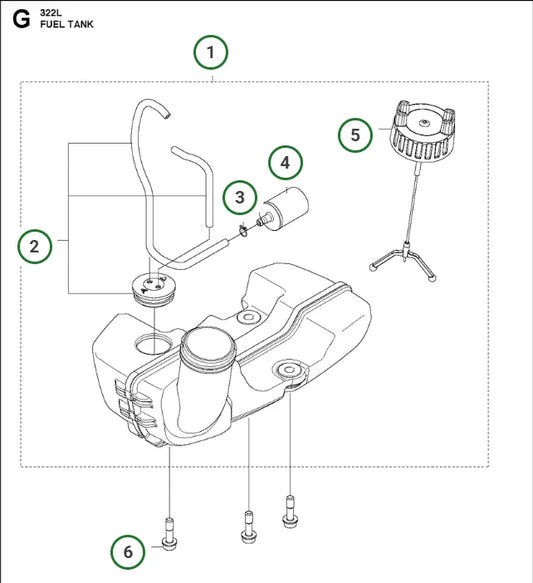 GENUINE FUEL TANK FITS HUSQVARNA For 322L 522L 578079307