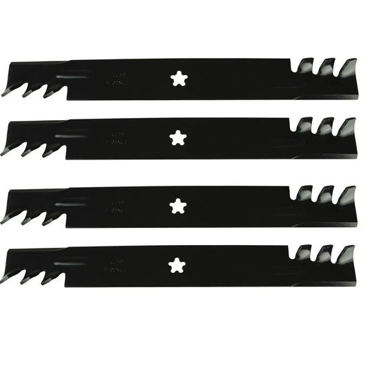 4x Tooth Mulcher Blades fits 42' Husqvarna Craftsman Poulan Mowers 532 13 84-98