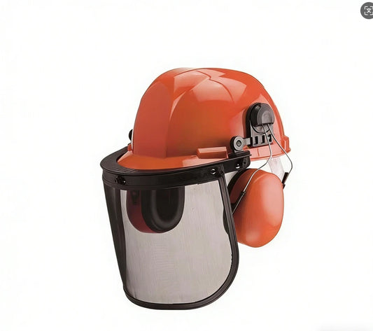 Shindawa Safety Helmet with Earmuffs Visor Head Face&Hearing Protection C6000340