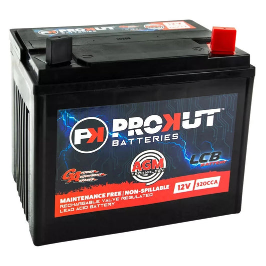 Ride on Mower AGM 12 Volt ZTR Battery U1R Maintenance Free 320CCA