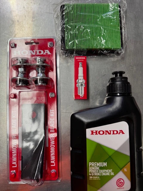 GENUINE HONDA SERVICE KIT BLADES OIL AIR FILTER SPARK PLUG HRU19 19D HRU197 19'