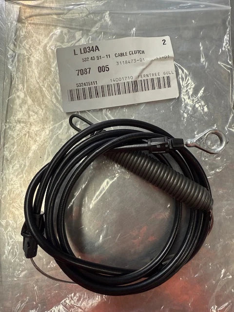 GENIUNE HUSQVRNA DECK ENGAGE CABLE FOR HUSQVARNA CRAFTSMAN POULAN RIDEON MOWERS