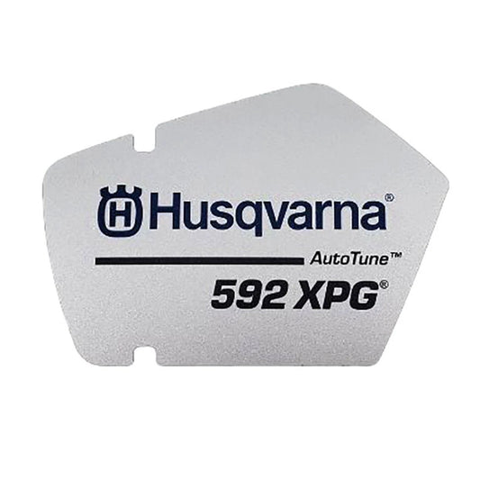 Husqvarna 592XG NEW OEM stater recoil housing decal 599333503
