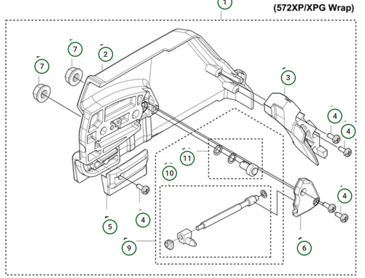 Genuine Husqvarna CLUTCH COVER ASSY Wrap Spare part kit For 572XP 594907802