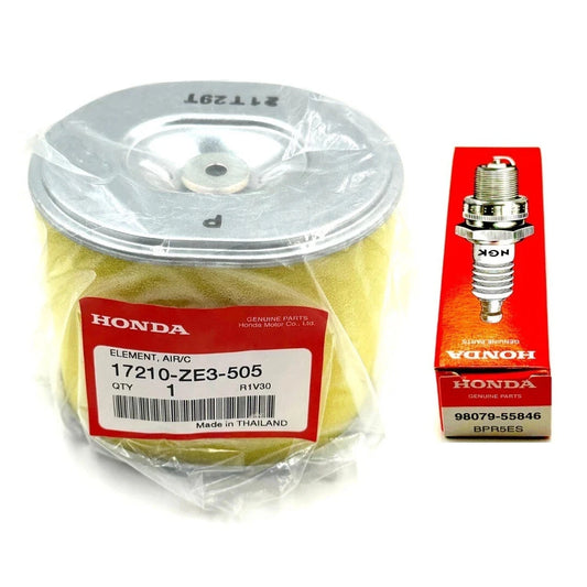 Genuine Honda Air Cleaner Filter Element AFZE30 w Spark Plug BPR5ES GX340 GX390