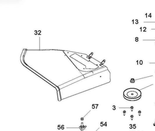 Genuine Husqvarna 590632201 Discharge Chute For MZ54 TS354 RZT54 CZTE54