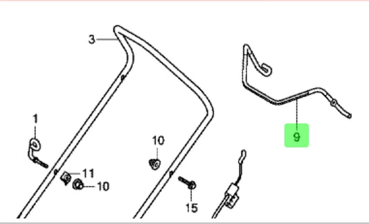 Genuine HONDA Mower Handlebar Brake Lever HRU19M2   75191-VL7-Y80ZA