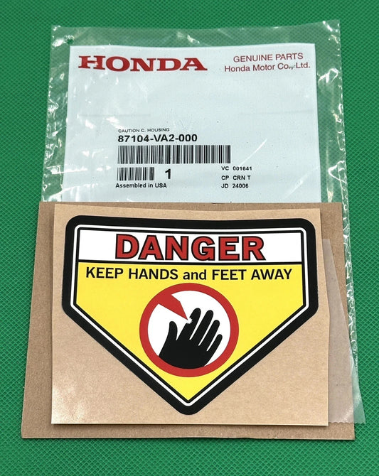 Genuine Honda CAUTION C, HOUSING 87104-VA2-000 OEM Sticker