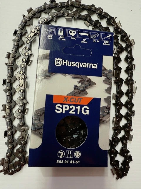 GENUINE HUSQVARNA 12' CHAIN X-CUT SP21G .325 MINI Pitch ,043Gaug, 51DL