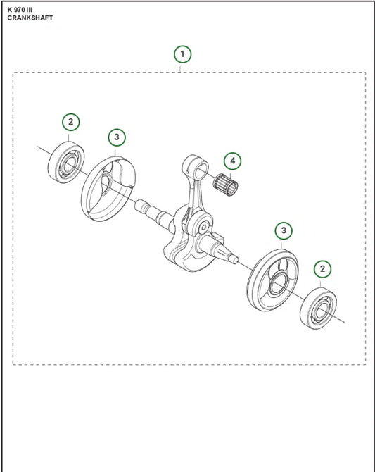 HUSQVARNA K970 III  crankshaft assy  Kit