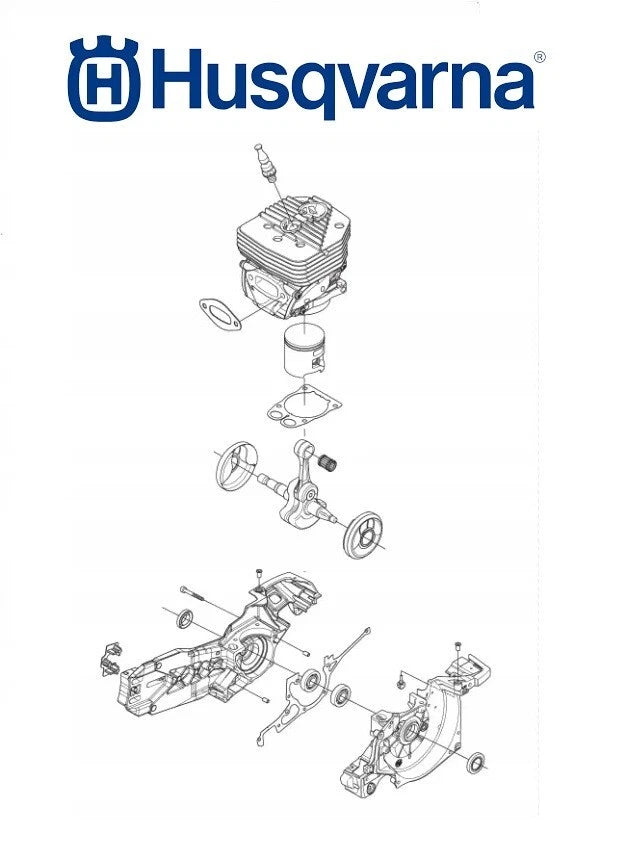 HUSQVARNA K970 III Cylinder Kit crankshaft Crankcase Short Block Kit Complet