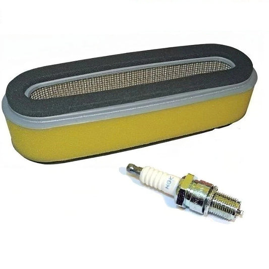 Air Filter and Spark Plug for Honda Buffalo Mowers HRU194 HRU195 17211-888-013