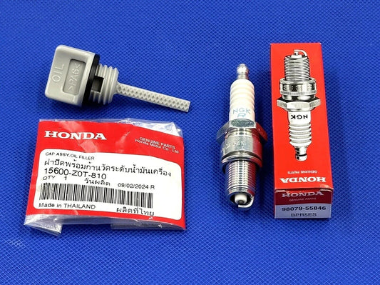 Genuine Honda Oil Dipstick 15600-Z0T-810 w Spark Plug BPR5ES GX120 GX160 GX200