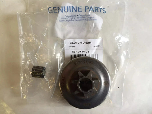 Genuine OEM Husqvarna 537291604 Clutch Drum Assembly Sprocket 455 460 Rancher