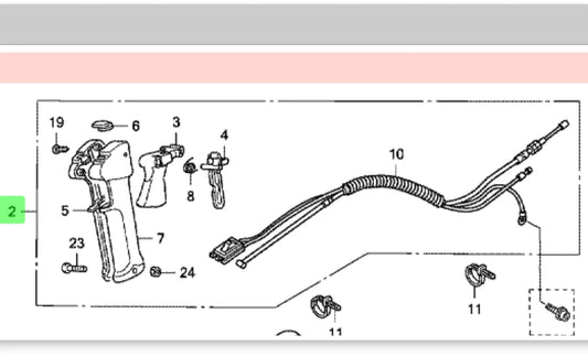 GENIUNE HONDA Bicycle Hand Switch Throttle Trigger Cable for UMK425 17850VL1631