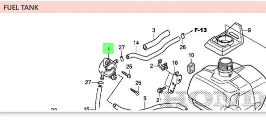 Genuine Honda Generator EU22ITU PUMP ASSY 16700-ZT3-013