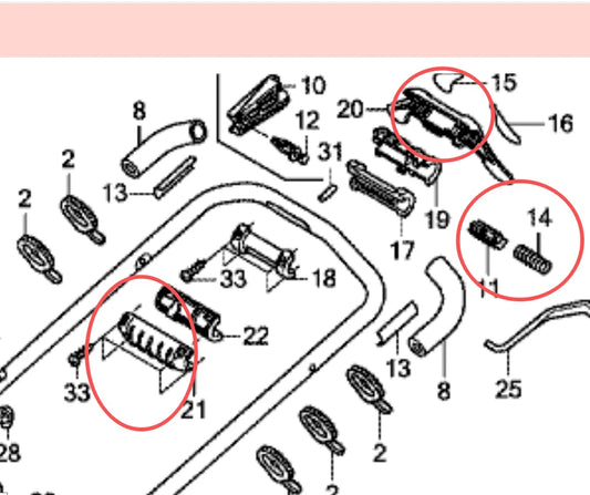 Genuine HONDA Clutch Grip Kit HRR216K9 54443-VH7-L00  OEM