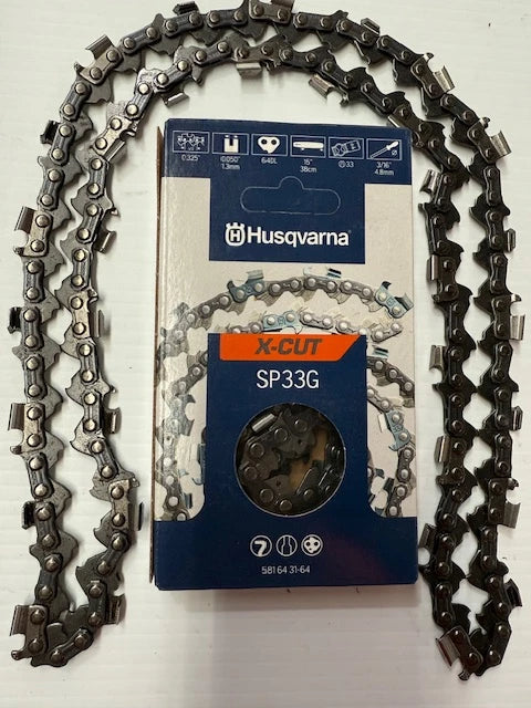 Husqvarna Chainsaw Chain 15' X-CUT SP33G, .325' pitch, .050 gauge,64DL